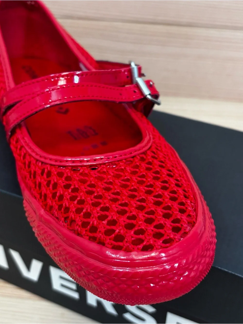 Converse Chuck Taylor All Star Dainty Mary Jane Knit Red A16568C CTAS Woman’s 9 - Picture 3 of 6